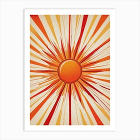 Retro Sunburst Art Print (1) Art Print