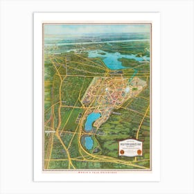 Map Of The New York World's Fair And Approaches Art Print