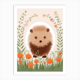 Baby Animal Illustration  Porcupine 5 Art Print