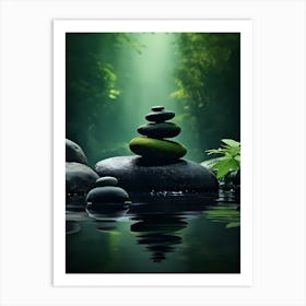 Rocks In The Water Art Print