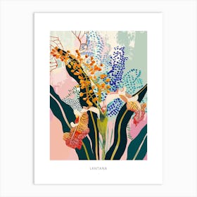 Colourful Flower Illustration Poster Lantana 3 Art Print
