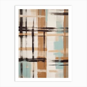 Brown Tones Plaid Pattern 4 Art Print