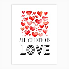 Love And Hearts, This Valentine's Art Print