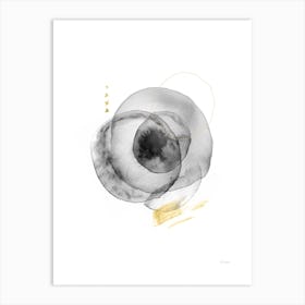 Turns In Black And Gold Art Print