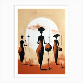 African Women | Boho Style 1 Art Print