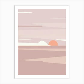 Sunset Over The Ocean Art Print