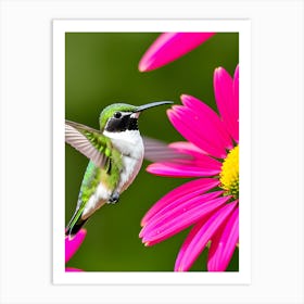 Female Ruby Throated Hummingbird -Reimagined 10 Art Print