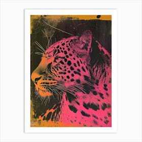 Polaroid Inspired Leopard 4 Art Print