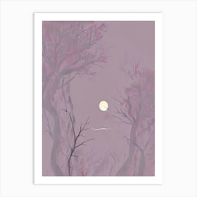 Moonlight In The Forest Art Print