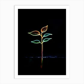 Neon Plant 10 Art Print