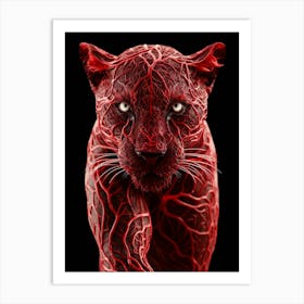 Blood Red Panther Art Print