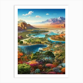 Landscape Of A Desert Art Print