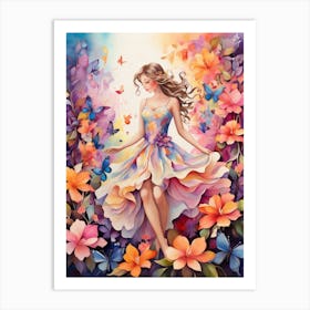 Butterfly Girl Art Print