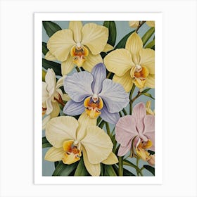 Pastel Orchids no2 Art Print