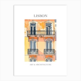 Lisbon Travel And Architecture Poster 3 Art Print