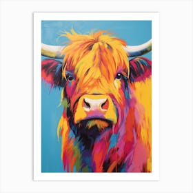 Highland Cow Pop Art 3 Art Print