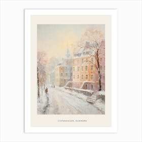 Dreamy Winter Painting Poster Copenhagen Denmark 3 Art Print