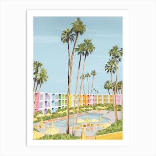 Palm Springs Rainbow Art Print