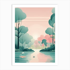 The Lake 4 VECTOR ART Art Print