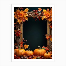 An Opulent Autumnal Frame Filled With Festive Thanksgiving Imagery Midst A Lavish Promotion Digital (5) Art Print