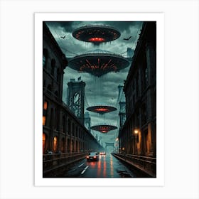 Aliens In The Sky 3 Art Print