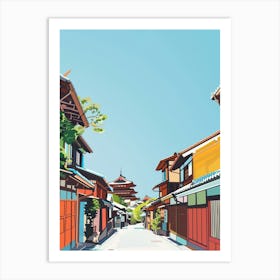 Nara Japan 2 Colourful Illustration Art Print