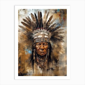 Indian Chief, Native american 1 Art Print