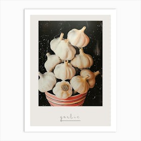 Art Deco Garlic 1 Poster Art Print