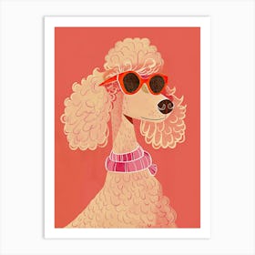 Retro Glamour Poodle Art Print