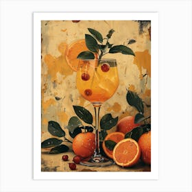 Oranges And Cranberries Art Print