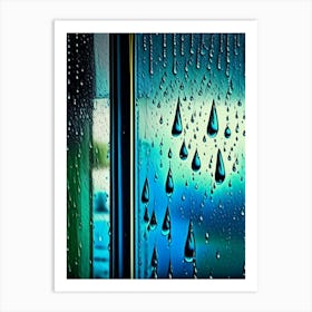 Rain On Window Water Waterscape Pop Art Photography 1 Art Print