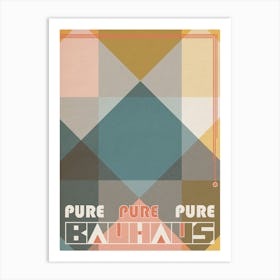 Bauhaus Pastel Tartan Art Print