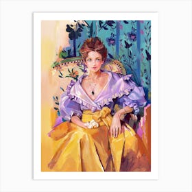 Gouache Illustration Lady Nicole Art Print