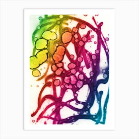 Watercolor Abstraction Colorful Rainbow 2 Art Print