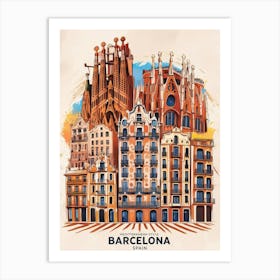 Barcelona Cityscape Art Print