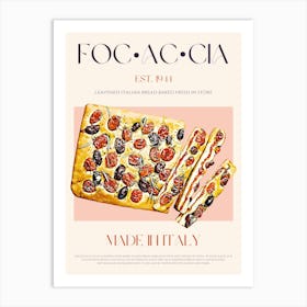 Focaccia Mid Century Art Print