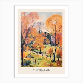 Autumn City Park Painting Victoria Park London 1 Poster Art Print