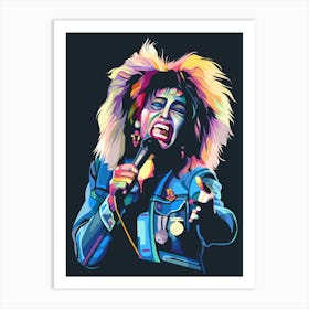 Tina Turner Wpap 1 Art Print