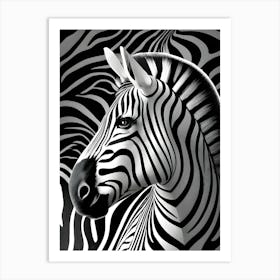 Zebra Head Art Print