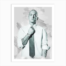 Eminem Rapper Fashion Drawing Art Print