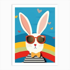 Little Rabbit 2 Wearing Sunglasses Art Print