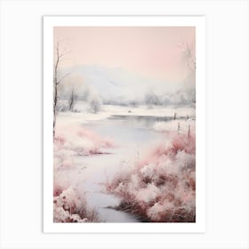 Dreamy Winter Painting Lake District National Park United Kingdom 1 Art Print
