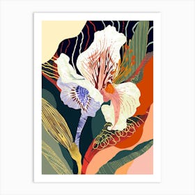 Colourful Flower Illustration Moonflower 2 Art Print
