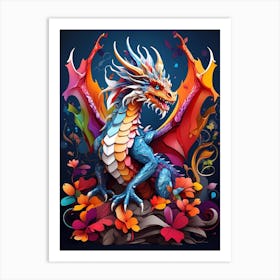 Colorful Dragon 3 Art Print