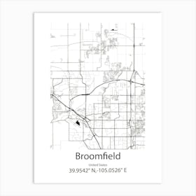 Broomfield,United States Minimalist Map 1 Art Print