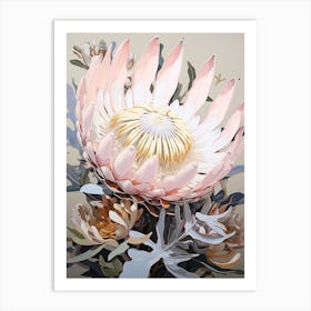 Flower Illustration Protea 6 Art Print