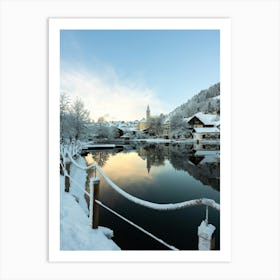 Winter church at the lake | Ladis | Tirol | Austria Art Print