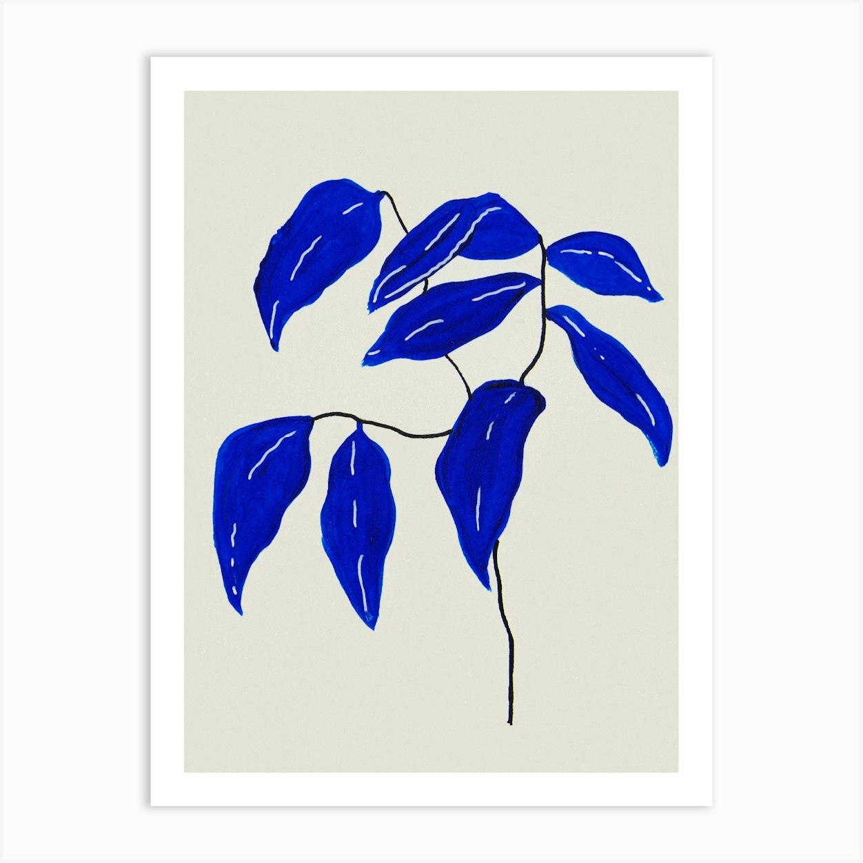 Ficus Blue Art Print by Jotadejai