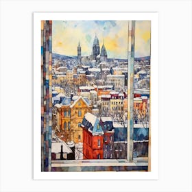 Winter Cityscape Moscow Russia Art Print