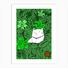 Momoneko Jungle Art Print